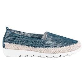 Filippo Kožne slip-on espadrile plava