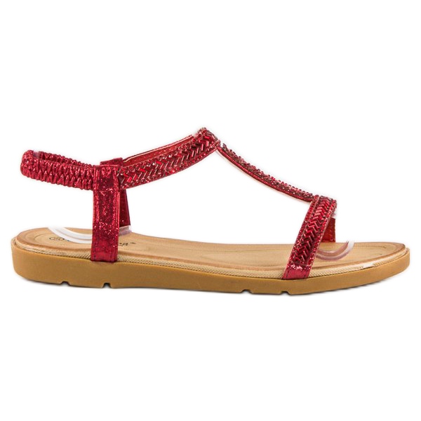 Fama Crvene sandale s gumicom crvena