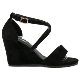 Crne sandale od antilopa crna