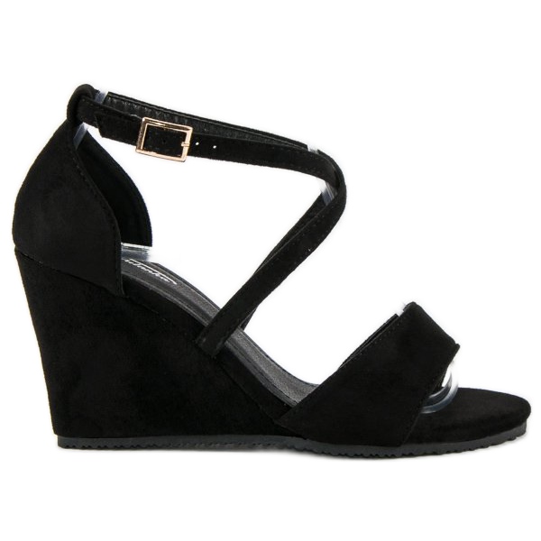 Crne sandale od antilopa crno