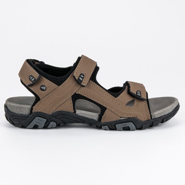 American Club Smeđe američke baršunaste sandale smeđa