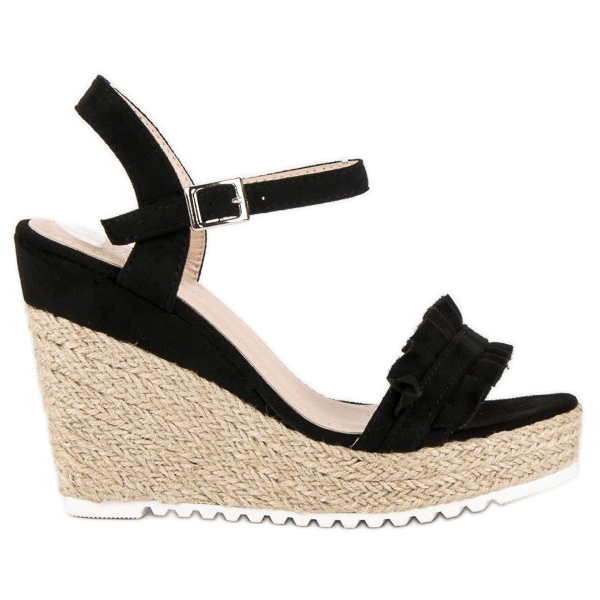 Bello Star Crne sandale espadrile crno