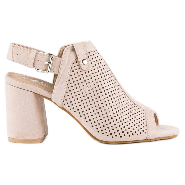 Ažurirane sandale s gornjim dijelom smeđa