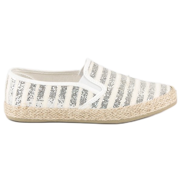 McKey Modne prugaste espadrile siva