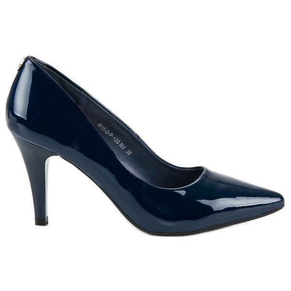 Mornarsko lakirane vinceza štikle plava