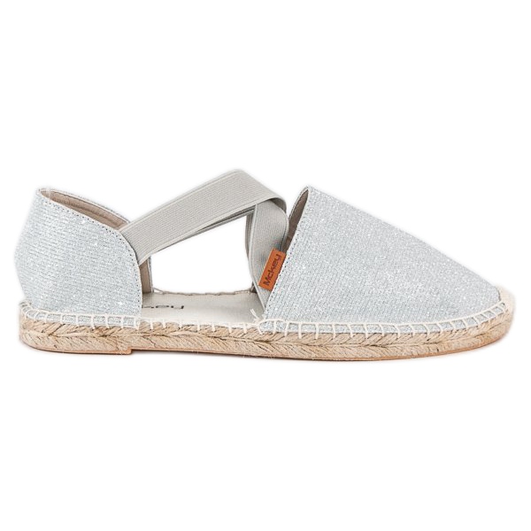 McKey Srebrne espadrile siva