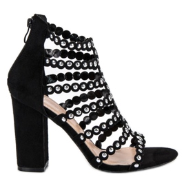 Sergio Todzi Crne sandale na stupu crna