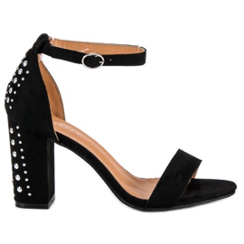 Bestelle Elegantne sandale na stupić crna