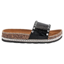 Seastar Elegantne ženske papuče crna