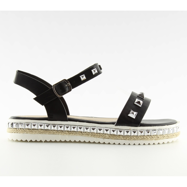 Crne sandale s čavlima 35-132 crne crno