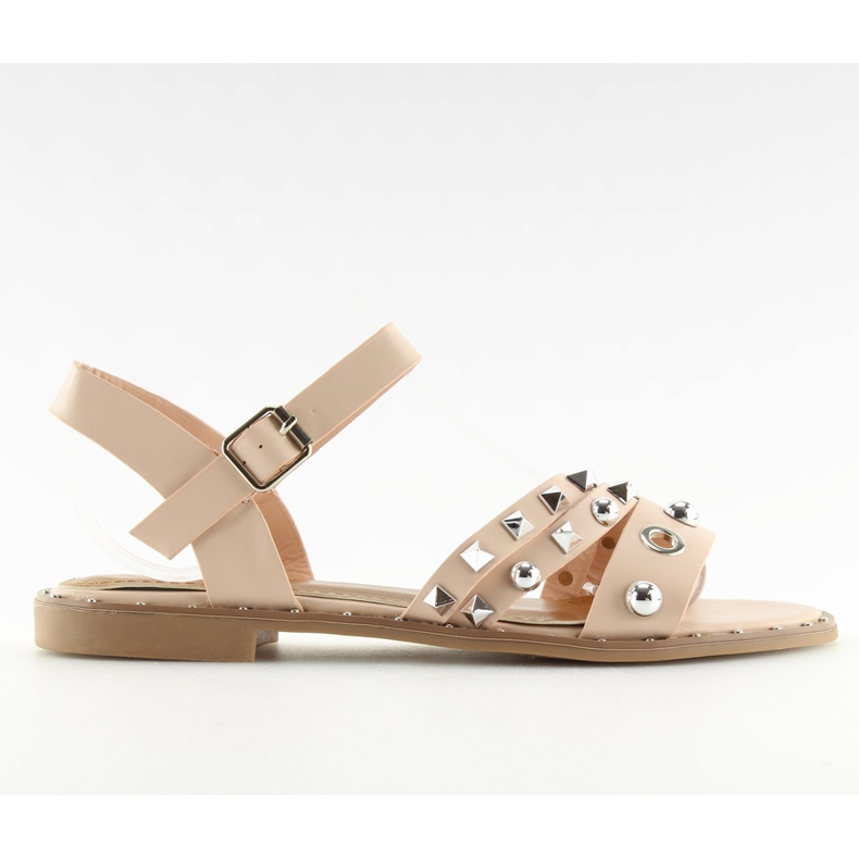 Sandale na ravnom potplatu roze 99-19 Pink ružičasta