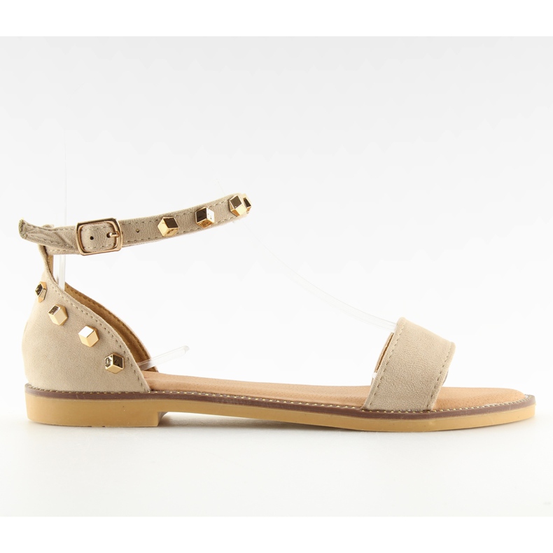 Bež sandale s čavlima 117-11 bež