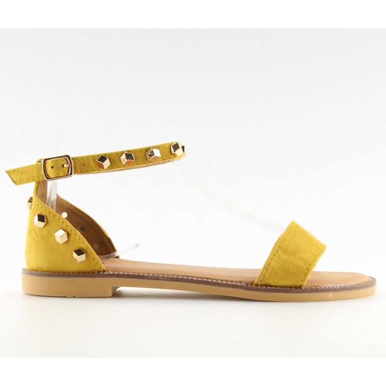 Žute sandale s čavlima 117-11 Žute žuta boja