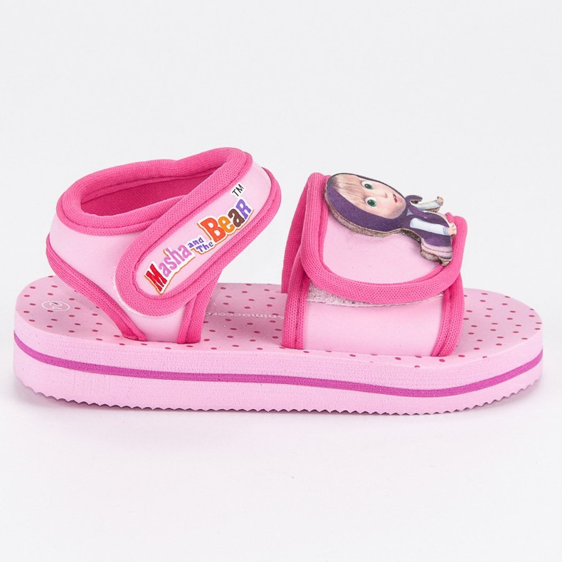 Sandale s velcro maasom i medvjedom ružičasta