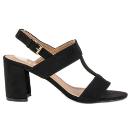 SDS Crne sandale na postu crna