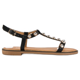 SDS Crne sandale s kopčom crna