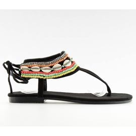 Crne sandale sa perlama 8241 crne crna