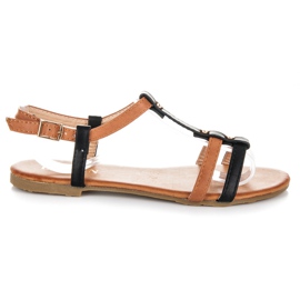 Licean Sandale s kopčom crna smeđa