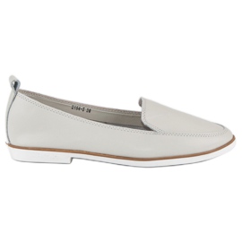 Mazaro Sivi kožni mokasini siva