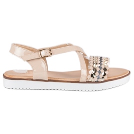 Vices Patentirane sandale s porocima smeđa višebojan