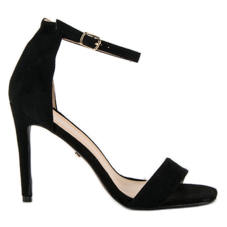 Seastar Sandale od antilopa na visokoj potpetici crno