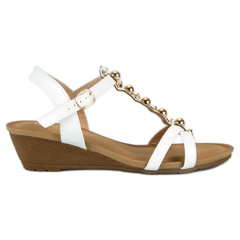 Bijele sandale na klin bijela