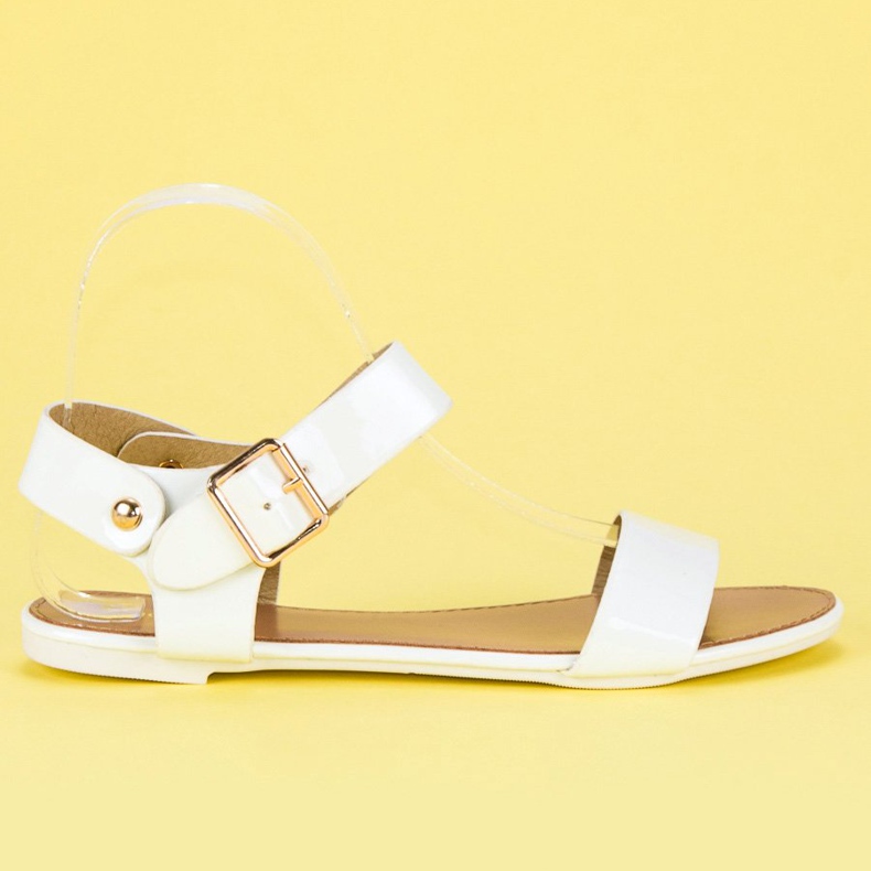 Bijele ravne sandale vices bijela