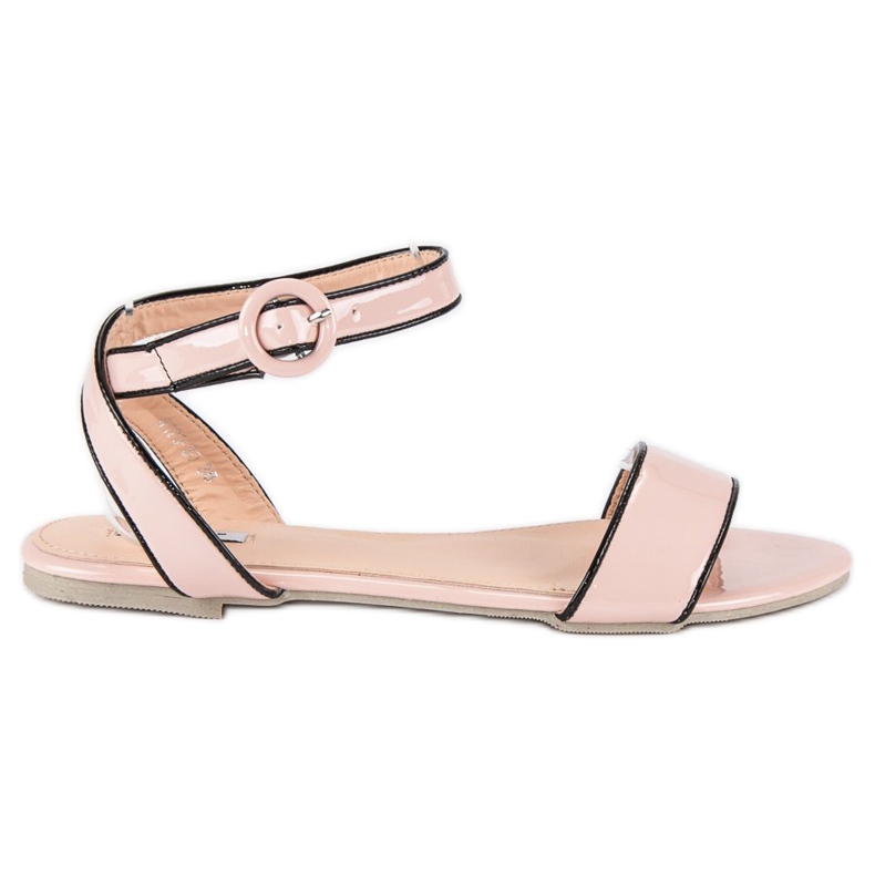 Lakirane sandale VICES ružičasta