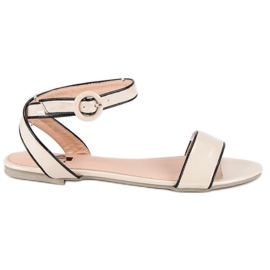 Vices Patentirane sandale s porocima smeđa