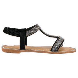 Juliet Elegantne sandale s gumicom crna