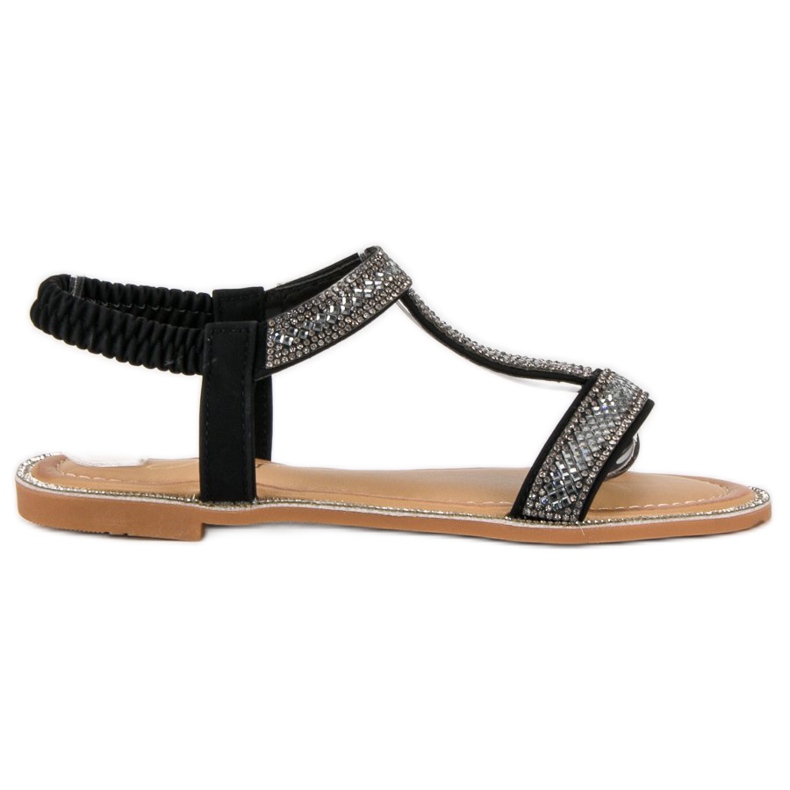 Juliet Elegantne sandale s gumicom crno