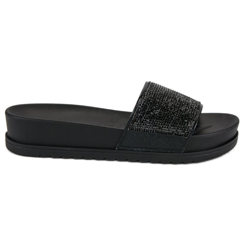 Elegantne crne papuče crno