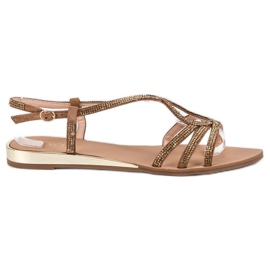 Ukrasne sandale deva smeđa