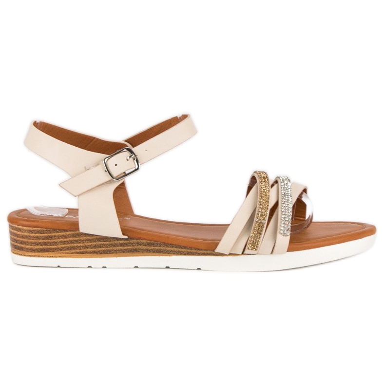 Fama Sandale na nisku potpeticu smeđa