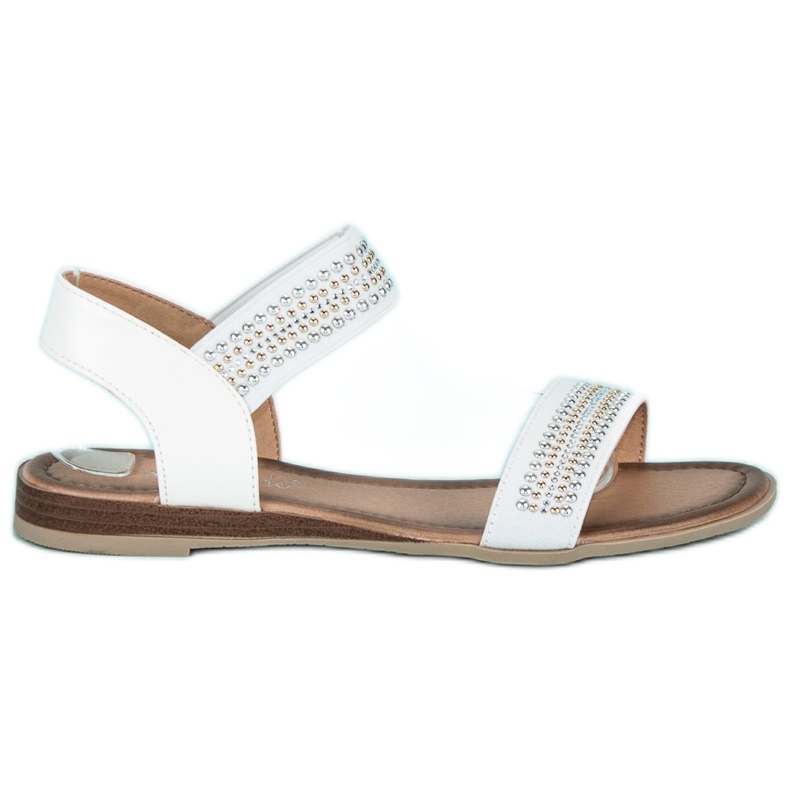 Super Mode Bijele sandale s gumicom bijela