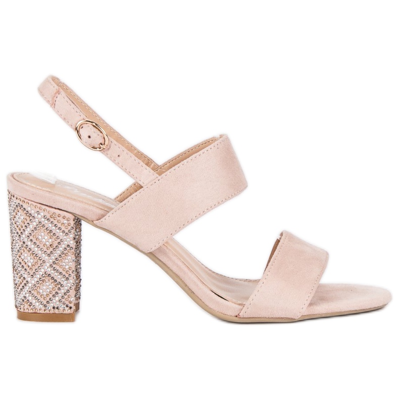 Elegantne sandale s perlama smeđa