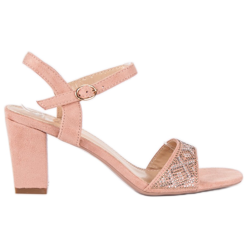 Elegantne sandale na visoku petu ružičasta