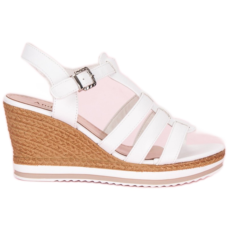 Bijele sandale na klin bijela