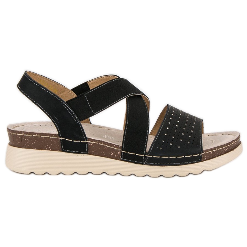 Slip-on vinceza sandale crno