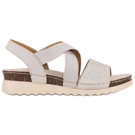 Slip-on vinceza sandale smeđa siva višebojan