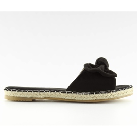 Crne 8758 crne papuče s mašnom crna