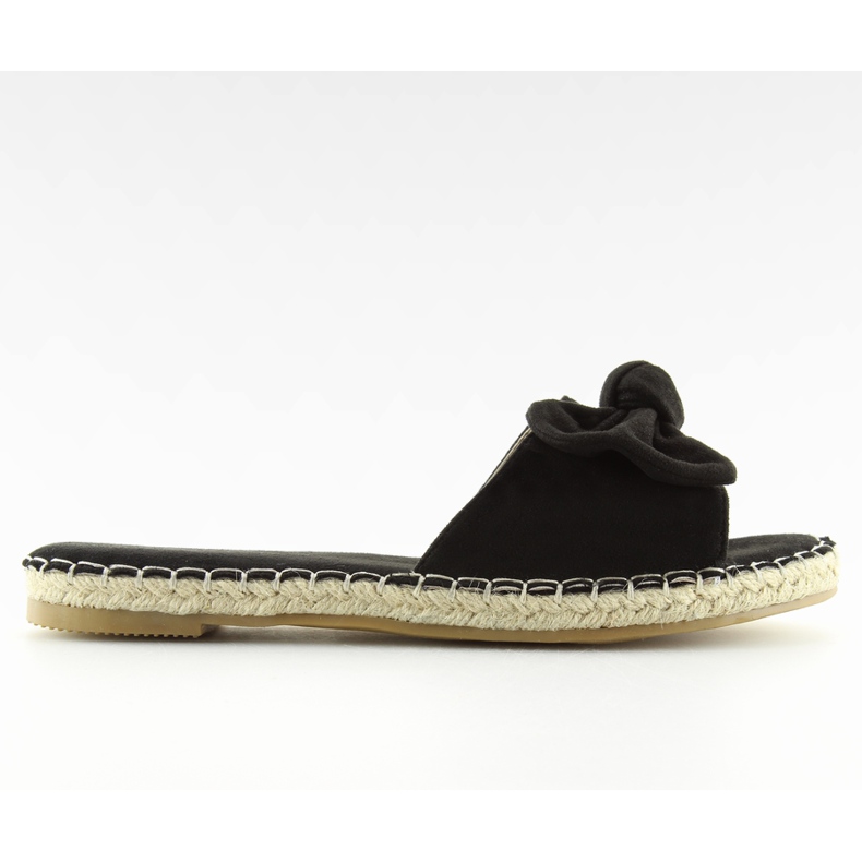 Crne 8758 crne papuče s mašnom crno