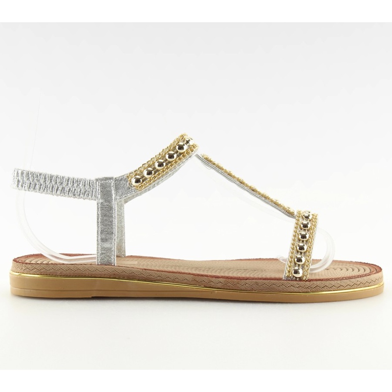 Ženske srebrne sandale S37-san Silver siva