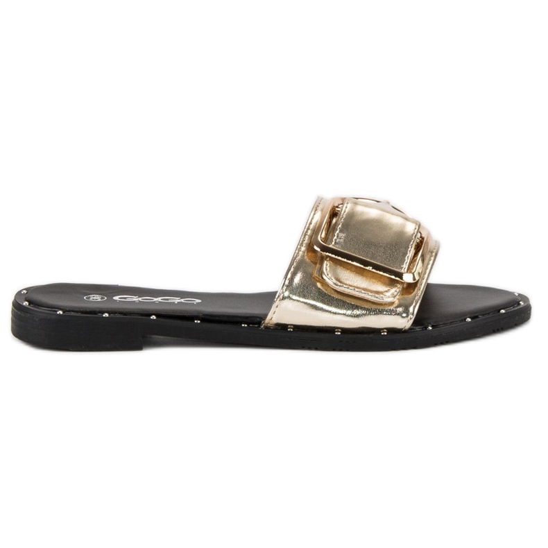 Gogo Ženske zlatne papuče crno žuta boja