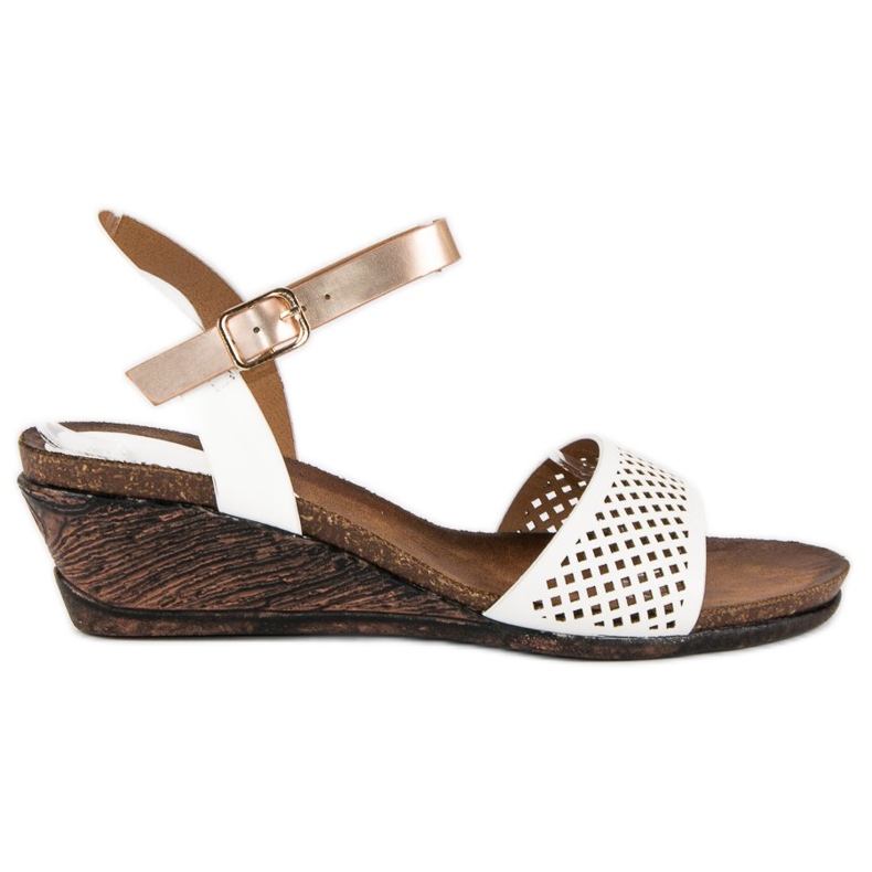 Vinceza sandale na klin bijela