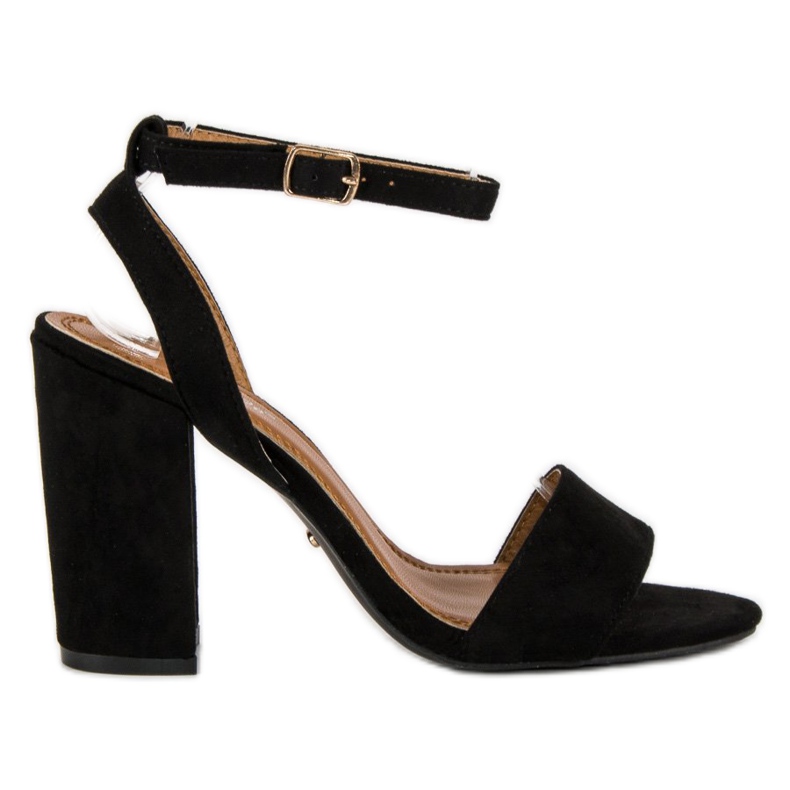 Tina&Co Elegantne sandale na stupu crno