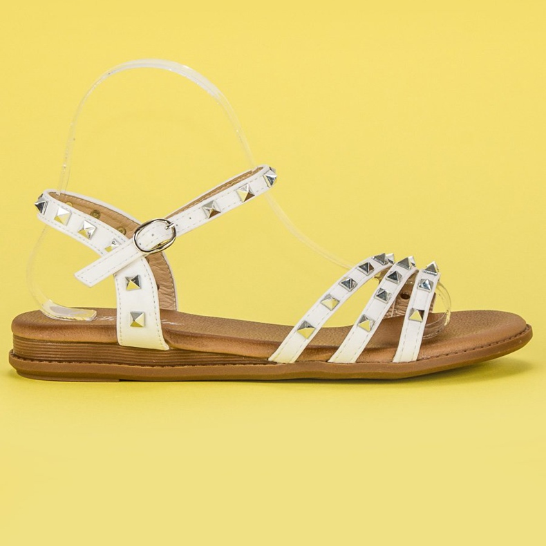 Renda Bijele sandale u kamenu bijela