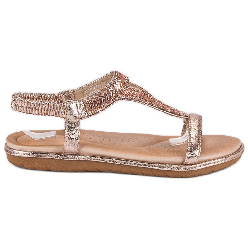 Marquiz Ružičaste ravne sandale s gumicom ružičasta