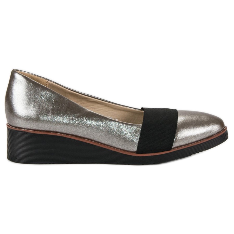 VINCEZA Srebrne balerine siva