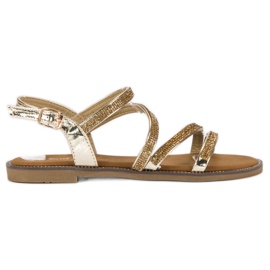 Sweet Shoes Zlatne ženske sandale zlatni